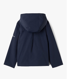 trench a capuche en matiere deperlante fille - lulucastagnette navyG647801_4