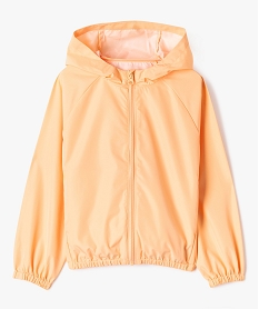GEMO Coupe-vent à capuche déperlant facile à ranger fille orange standard