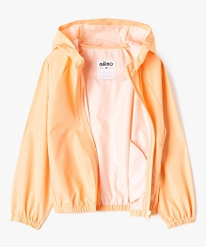 coupe-vent a capuche deperlant facile a ranger fille orange standardG648301_2