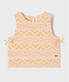 GEMO Chemise sans manches à motifs fleuris fille - LuluCastagnette Beige