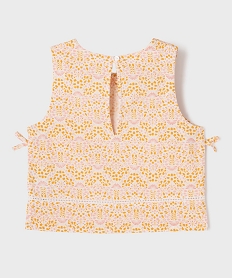 chemise sans manches a motifs fleuris fille - lulucastagnette beigeG649401_3