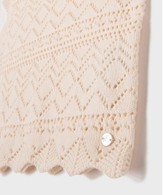 debardeur en maille ajouree fille - lulucastagnette blanc chineG649901_2