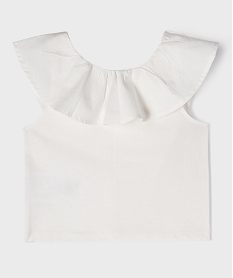 debardeur avec large volant sur le col fille blanc chineG650001_3