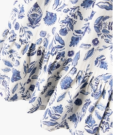 robe a manches longues fleurie et pailletee fille bleuG650101_2