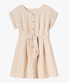 robe fluide a manches courtes fille beige standardG650201_4
