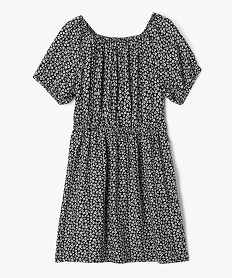 robe courte et fleurie a manches ballons fille noir standardG650401_4