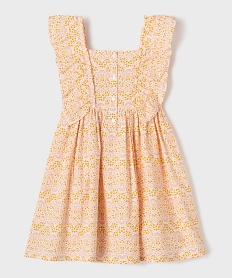 robe a motifs fleuris avec volants fille - lulucastagnette jaune standardG650601_4
