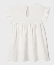 robe en gaze de coton avec manches volantees fille beigeG650701_3