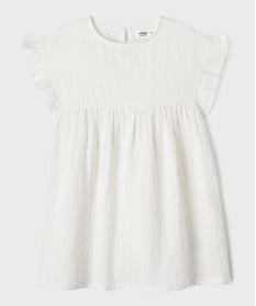 robe en gaze de coton avec manches volantees fille beigeG650701_4