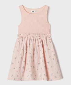 robe en coton avec haut debardeur fille multicoloreG651001_4