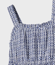 robe imprimee a bretelles avec volants fille bleu standardG651501_2