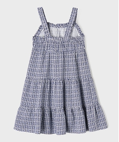 robe imprimee a bretelles avec volants fille bleu standardG651501_3