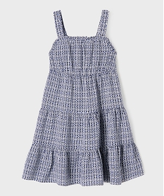 robe imprimee a bretelles avec volants fille bleu standardG651501_4