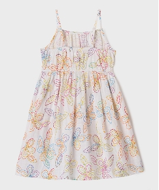 robe a bretelles en coton a motifs fleuris fille blancG651901_3