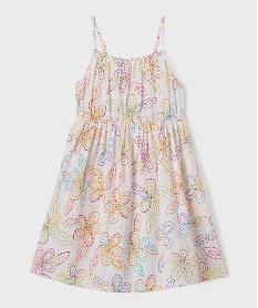 robe a bretelles en coton a motifs fleuris fille blancG651901_4