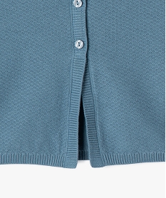 gilet court en maille fantaisie fille bleu standard giletsG652501_3