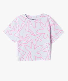 GEMO Tee-shirt oversize à larges motifs fille bleu standard