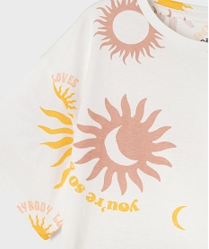 tee-shirt oversize a larges motifs fille blanc chine tee-shirtsG654001_2