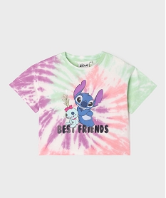 GEMO Tee-shirt manches courtes oversize motif Stitch fille - Disney Violet