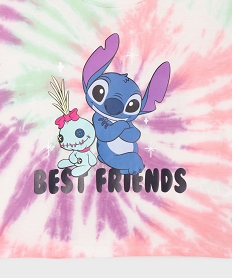 tee-shirt manches courtes oversize motif stitch fille - disney violet tee-shirtsG654701_2