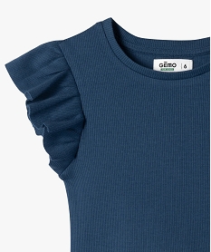tee-shirt manches courtes a volants fille bleu standard tee-shirtsG654901_2