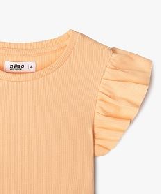 tee-shirt manches courtes a volants fille orange standard tee-shirtsG655001_2