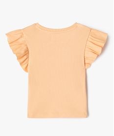 tee-shirt manches courtes a volants fille orange standard tee-shirtsG655001_3