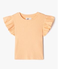 tee-shirt manches courtes a volants fille orange standard tee-shirtsG655001_4