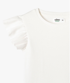 tee-shirt manches courtes a volants fille blanc chine tee-shirtsG655101_2