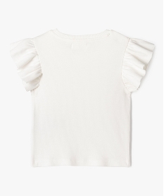tee-shirt manches courtes a volants fille blanc chine tee-shirtsG655101_3