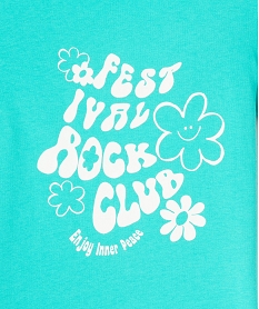 tee-shirt manches courtes a motif fille vert standard tee-shirtsG655401_2
