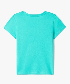tee-shirt manches courtes a motif fille vert standard tee-shirtsG655401_3