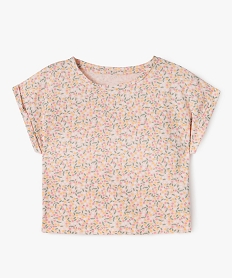 tee-shirt court a manches courtes avec motif fille rose standard tee-shirtsG655601_4