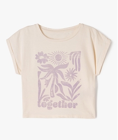 tee-shirt court a manches courtes avec motif fille blanc chine tee-shirtsG655901_4