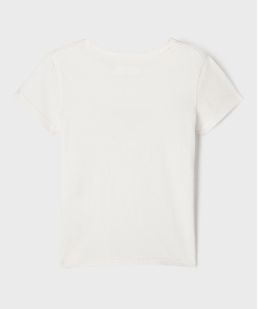 tee-shirt manches courtes a motif estival en relief fille blanc chine tee-shirtsG656301_3