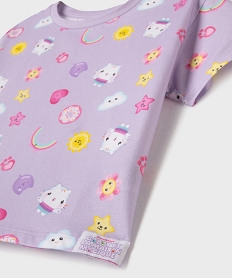 tee-shirt manches courtes court imprime fille -  gabby et la maison magique multicolore tee-shirtsG656501_2