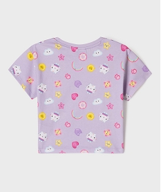 tee-shirt manches courtes court imprime fille -  gabby et la maison magique multicolore tee-shirtsG656501_3