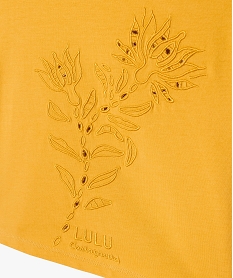 tee-shirt a manches courtes froncees avec motif fille - lulucastagnette jaune standard tee-shirtsG657001_2