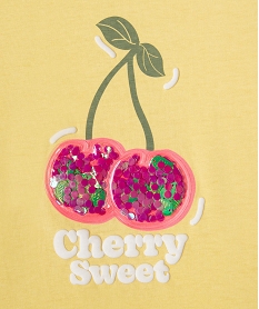 tee-shirt manches courtes avec motif en relief fille jaune standard tee-shirtsG657301_2