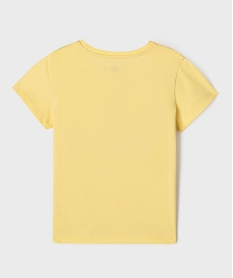 tee-shirt manches courtes avec motif en relief fille jaune standard tee-shirtsG657301_3