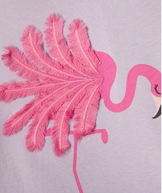 tee-shirt manches courtes avec motif en relief fille violet standard tee-shirtsG657501_2