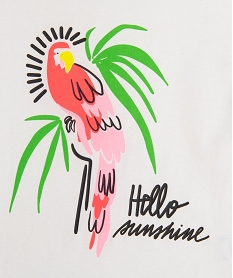 tee-shirt manches courtes oversize avec motif fluo fille blanc tee-shirtsG658201_2