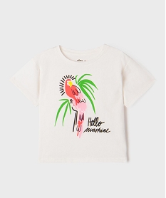 tee-shirt manches courtes oversize avec motif fluo fille blanc tee-shirtsG658201_4