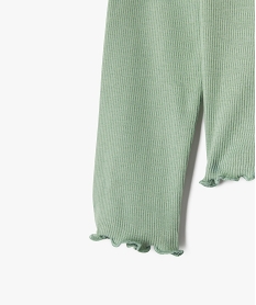 tee-shirt manches longues en maille cotelee fille vert standard tee-shirtsG658701_2