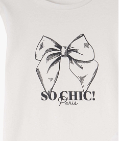 tee-shirt manches longues avec motif girly fille blanc chine tee-shirtsG658801_2