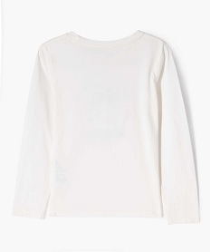 tee-shirt manches longues avec motif girly fille blanc chine tee-shirtsG658801_3