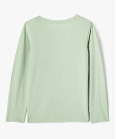 tee-shirt manches longues avec motif girly fille vert standard tee-shirtsG658901_3