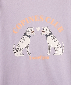 tee-shirt manches longues avec motif girly fille violet tee-shirtsG659001_2