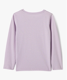 tee-shirt manches longues avec motif girly fille violet tee-shirtsG659001_3