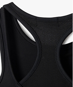debardeur de sport court a dos fantaisie fille noir standard debardeursG659301_2